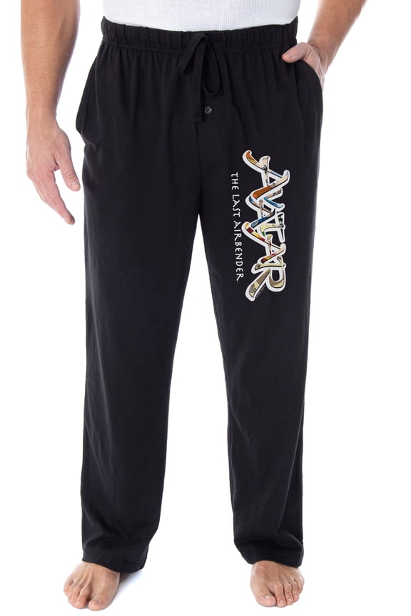 Avatar The Last Airbender Men's Character In Logo Sleep Lounge Pajama Pants