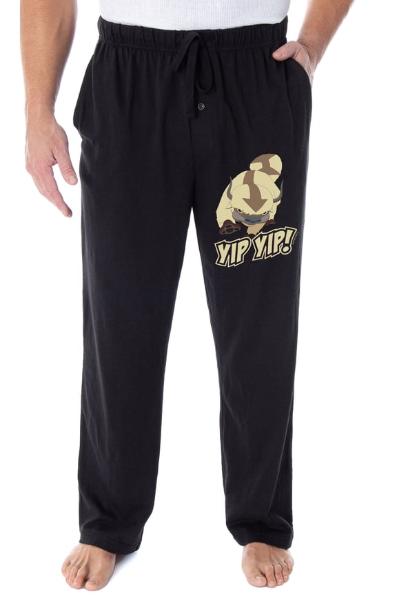 Avatar The Last Airbender Men's Flying Bison Appa Yip Yip! Pajama Pants