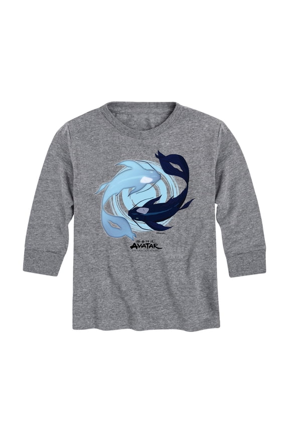 - Moon and Ocean Spirit Koi - Youth Long Sleeve Graphic T-Shirt