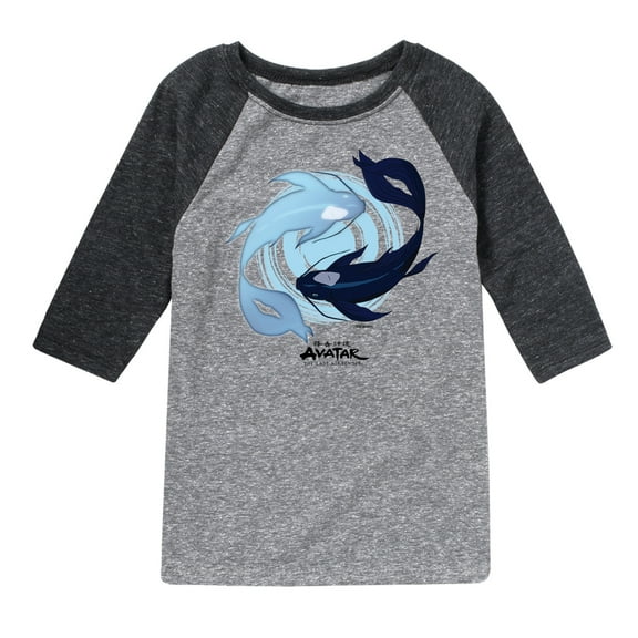 Avatar - The Last Airbender - Moon and Ocean Spirit Koi - Youth Raglan Graphic T-Shirt