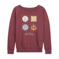 thumbnail image 1 of Avatar - The Last Airbender - Nations Symbols - Women's Lightweight French Terry Long Sleeve Shirt, 1 of 4