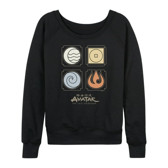 Avatar - The Last Airbender - Nations Symbols - Women's Lightweight French Terry Long Sleeve Shirt