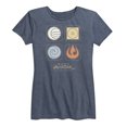 thumbnail image 1 of Avatar - The Last Airbender - Nations Symbols - Women's Short Sleeve Graphic T-Shirt, 1 of 5