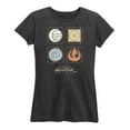 thumbnail image 1 of Avatar - The Last Airbender - Nations Symbols - Women's Short Sleeve Graphic T-Shirt, 1 of 5