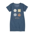 thumbnail image 1 of Avatar - The Last Airbender - Nations Symbols - Youth Girls Fleece Dress, 1 of 5