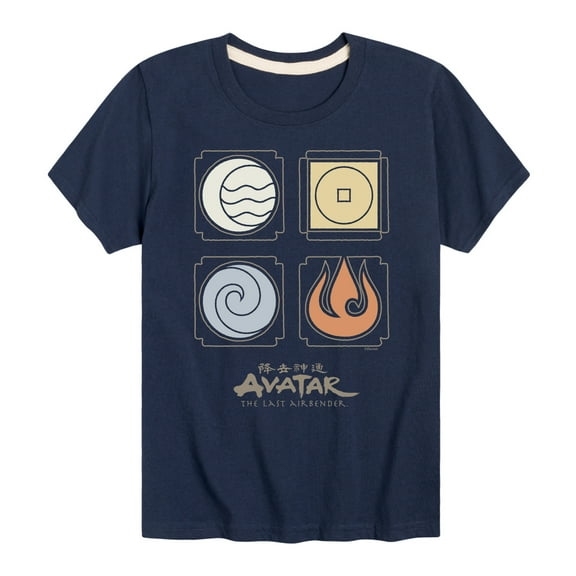 Avatar - The Last Airbender - Nations Symbols - Youth Short Sleeve Graphic T-Shirt