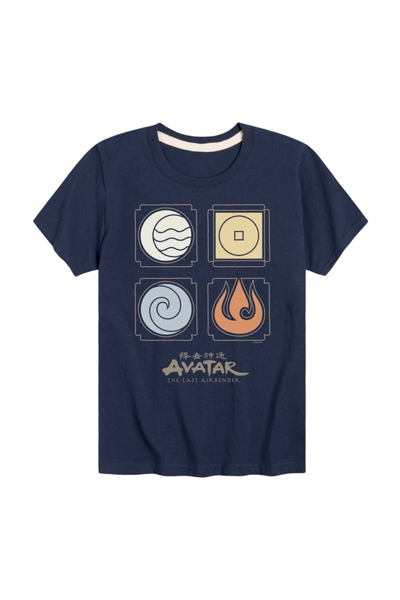 Avatar - The Last Airbender - Nations Symbols Short Sleeve Graphic T-Shirt