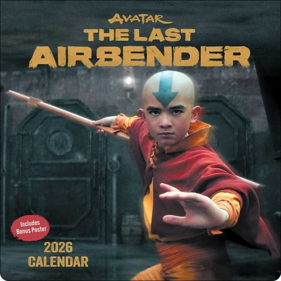 Avatar: The Last Airbender Netflix Series 2026 Wall Calendar with Bonus Poster, (Paperback)