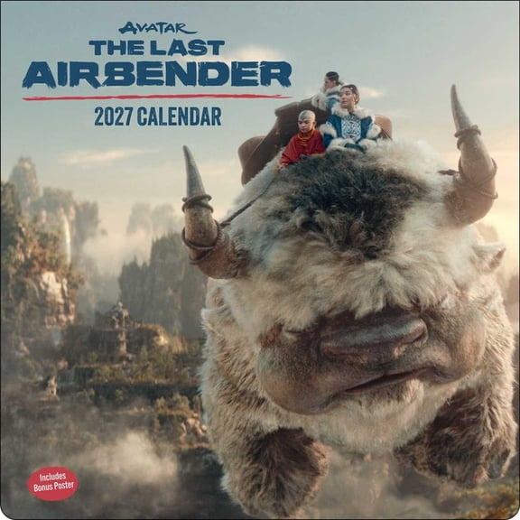 Avatar: The Last Airbender Netflix Series 2027 Wall Calendar with Bonus Poster, (Paperback)
