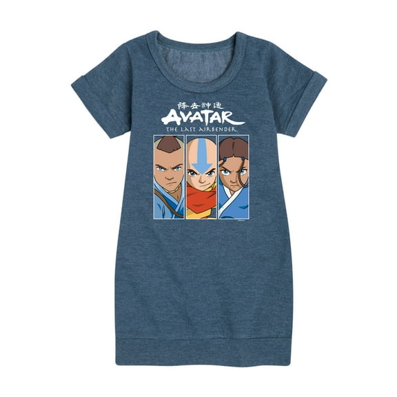 Avatar - The Last Airbender - Sokka Aang Katara - Youth Girls Fleece Dress