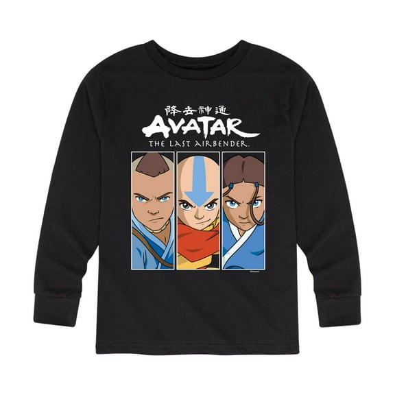 Avatar - The Last Airbender - Sokka Aang Katara - Youth Long Sleeve Graphic T-Shirt