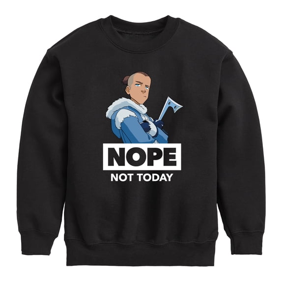Avatar - The Last Airbender - Sokka Nope Graphic Long Sleeve Fleece Sweatshirt