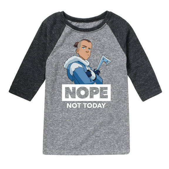 Avatar - The Last Airbender - Sokka Nope - Youth Raglan Graphic T-Shirt