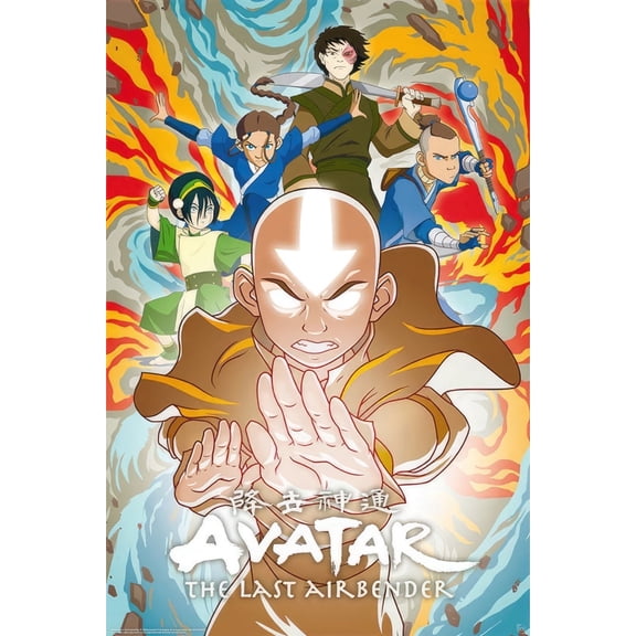 Avatar: The Last Airbender - TV Show Poster (Mastery Of The Elements - Characters) (Size: 24" x 36")