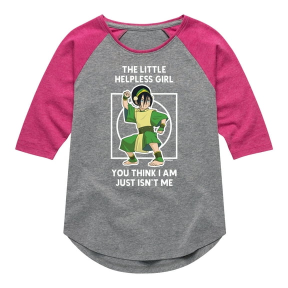 Avatar - The Last Airbender - Toph - Youth Girls Raglan Graphic T-Shirt
