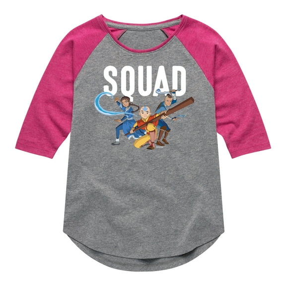 Avatar - The Last Airbender - Trio Squad - Youth Girls Raglan Graphic T-Shirt
