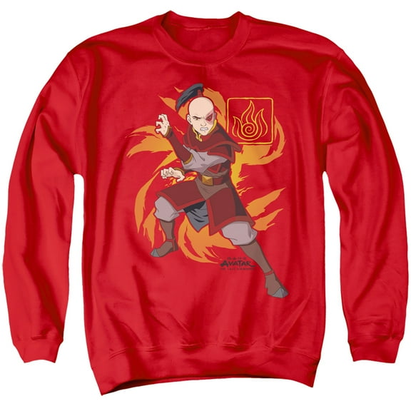 Avatar The Last Airbender Zuko Flame Burst Unisex Adult Crewneck Sweatshirt
