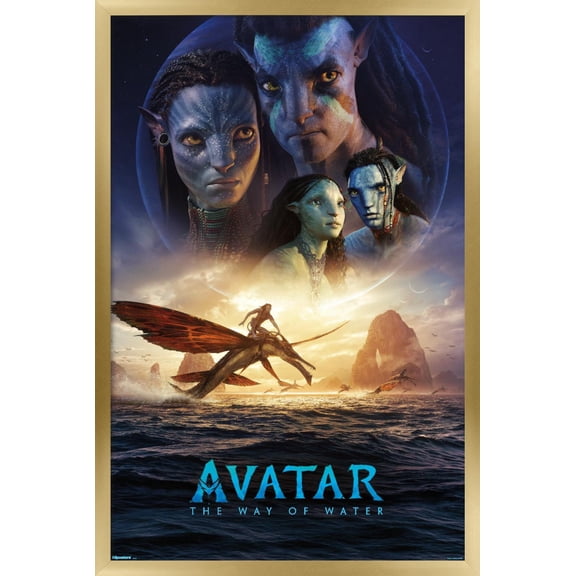 Avatar: The Way Of Water (2022) - One Sheet Wall Poster, 14.725" x 22.375" Framed
