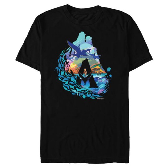 Avatar: The Way of Water Above and Below the Waves - Short Sleeve Blended T-Shirt for Adults - Customized-Black Snow Heather