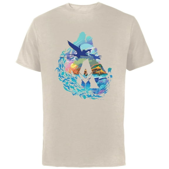 Avatar: The Way of Water Above and Below the Waves - Short Sleeve Cotton T-Shirt for Adults - Customized-Natural