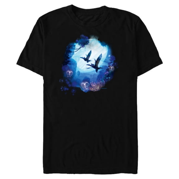 Avatar: The Way of Water Banshee Na’vi Night Flight - Short Sleeve Blended T-Shirt for Adults - Customized-Black