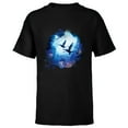 thumbnail image 1 of Avatar: The Way of Water Banshee Na’vi Night Flight - Short Sleeve T-Shirt for Kids - Customized-Black, 1 of 5