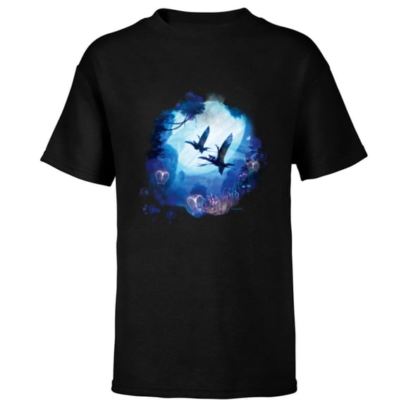 Avatar: The Way of Water Banshee Na’vi Night Flight - Short Sleeve T-Shirt for Kids - Customized-Black