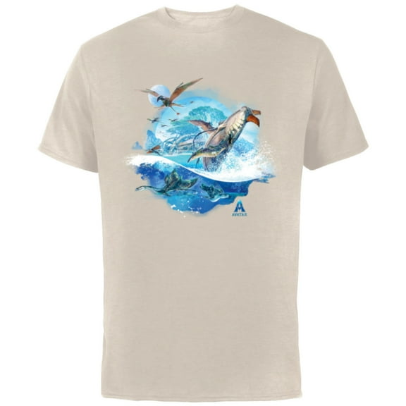 Avatar: The Way of Water Creatures of Sea and Sky - Short Sleeve Cotton T-Shirt for Adults - Customized-Natural