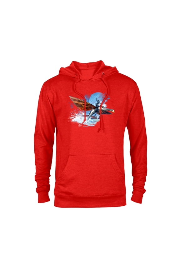 Avatar: The Way of Water Jake Sully Riding Skimwing Painted - Pullover Hoodie for Adults - Customized-Red