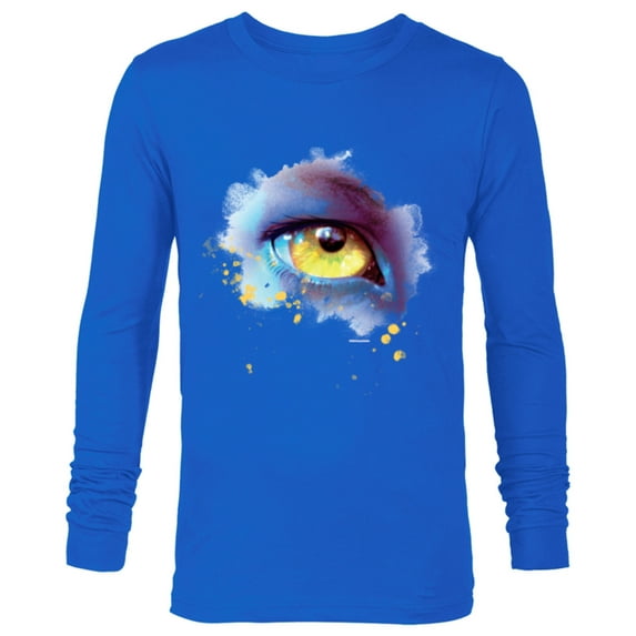 Avatar: The Way of Water Na’vi Golden Eye Watercolor - Long Sleeve T-Shirt for Men - Customized-Navy