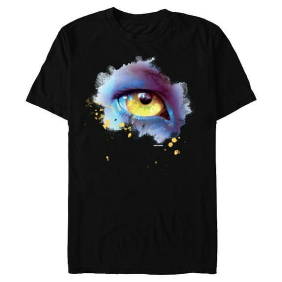Avatar: The Way of Water Na’vi Golden Eye Watercolor - Short Sleeve Blended T-Shirt for Adults - Customized-Black