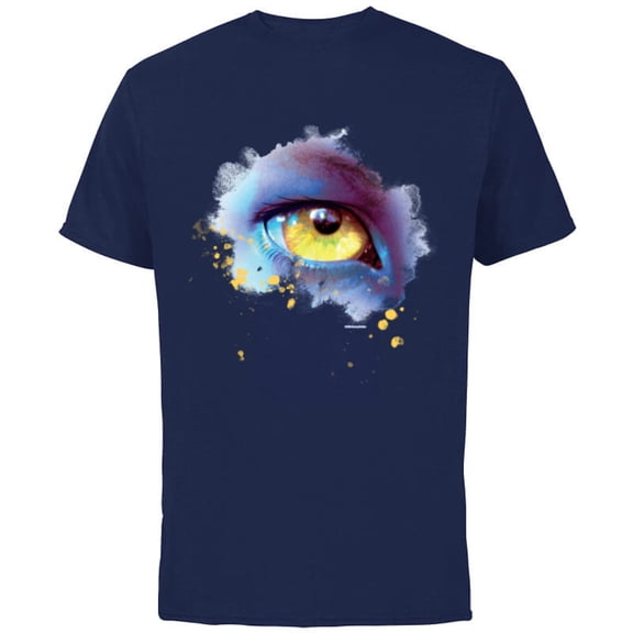 Avatar: The Way of Water Na’vi Golden Eye Watercolor - Short Sleeve Cotton T-Shirt for Adults - Customized-Navy