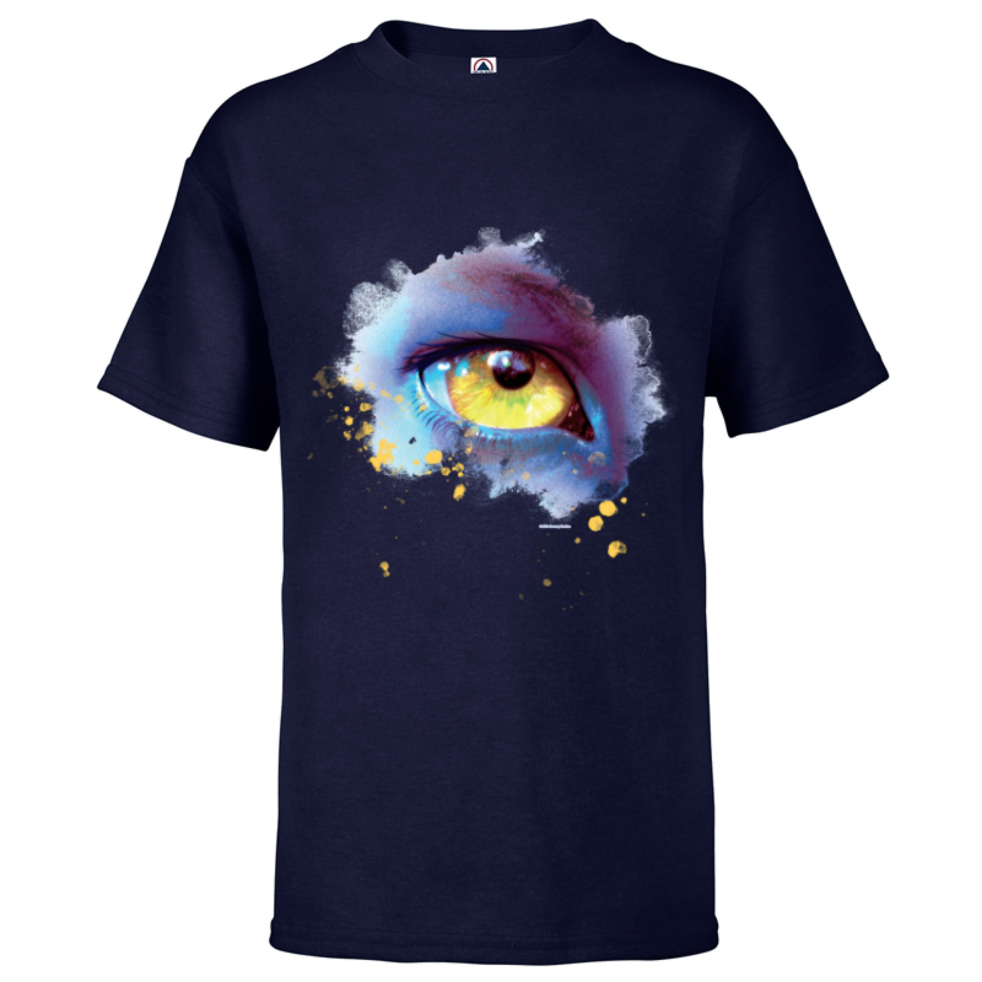 Patriotic Watercolor Short Sleeve T-Shirt - White main image 1