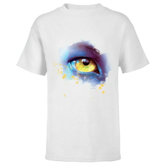 Avatar: The Way of Water Na’vi Golden Eye Watercolor - Short Sleeve T-Shirt for Kids - Customized-White