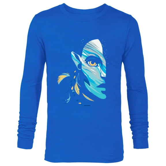 Avatar: The Way of Water Neytiri Na’vi Ocean Half Face - Long Sleeve T-Shirt for Men - Customized-Navy