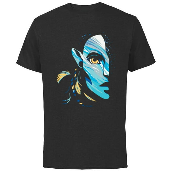 Avatar: The Way of Water Neytiri Na’vi Ocean Half Face - Short Sleeve Cotton T-Shirt for Adults - Customized-Black