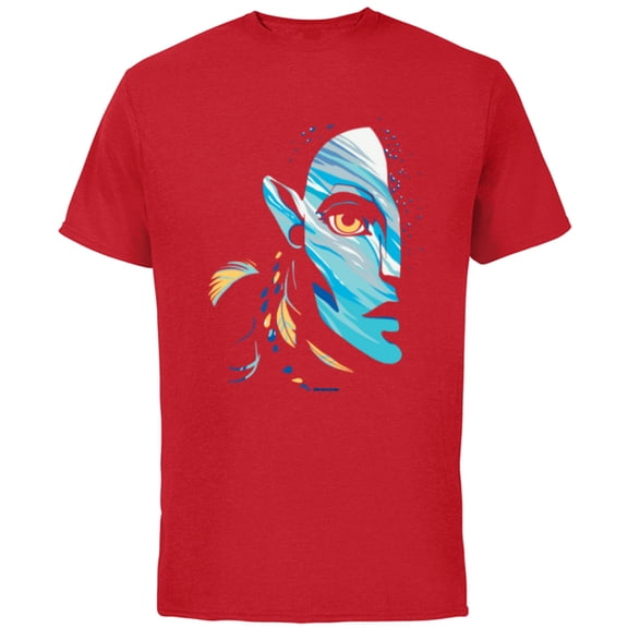 Avatar: The Way of Water Neytiri Na’vi Ocean Half Face - Short Sleeve Cotton T-Shirt for Adults - Customized-Red