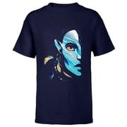 Avatar The Way of Water Neytiri Na vi Ocean Half Face - Short Sleeve T-Shirt for Kids - Customized-Navy