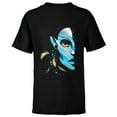 thumbnail image 1 of Avatar: The Way of Water Neytiri Na’vi Ocean Half Face - Short Sleeve T-Shirt for Kids - Customized-Black, 1 of 5