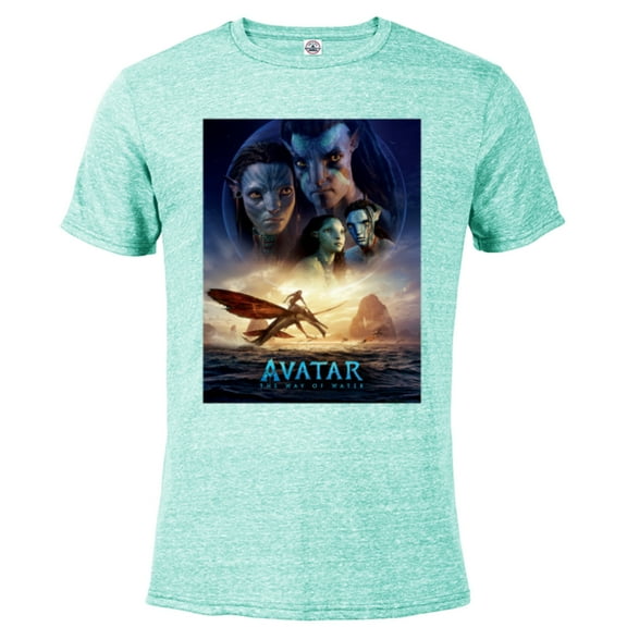 Avatar: The Way of Water Theatrical Movie Poster - Short Sleeve Blended T-Shirt for Adults - Customized-Celadon Snow Heather