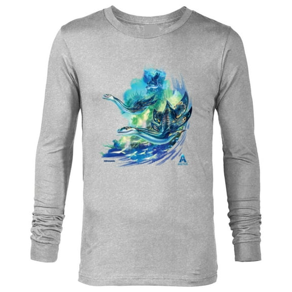 Avatar: The Way of Water Underwater Ilu Trio - Long Sleeve T-Shirt for Men - Customized-Athletic Heather