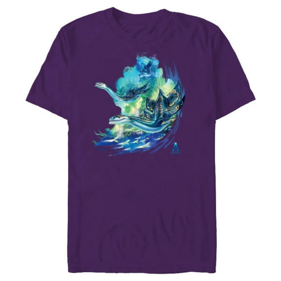 Avatar: The Way of Water Underwater Ilu Trio - Short Sleeve Blended T-Shirt for Adults - Customized-Berry Snow Heather