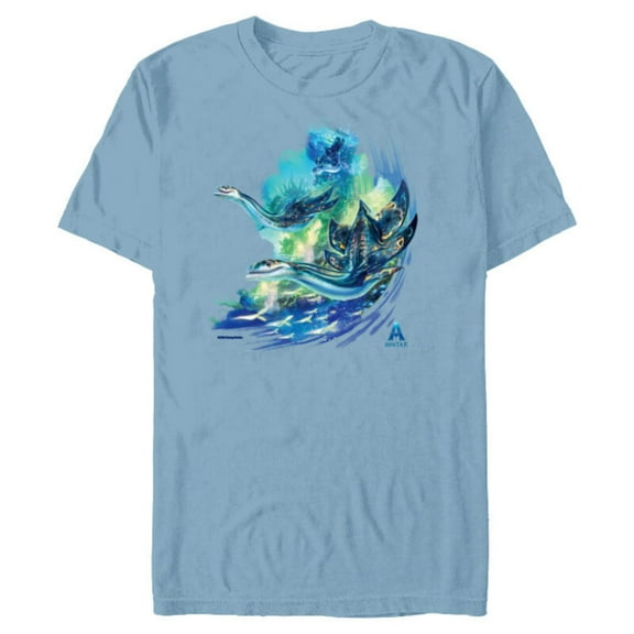 Avatar: The Way of Water Underwater Ilu Trio - Short Sleeve Blended T-Shirt for Adults - Customized-Celadon Snow Heather