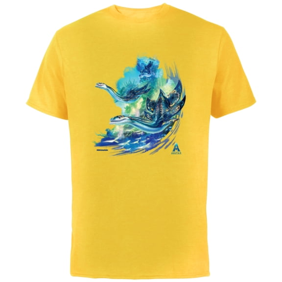 Avatar: The Way of Water Underwater Ilu Trio - Short Sleeve Cotton T-Shirt for Adults - Customized-Yellow
