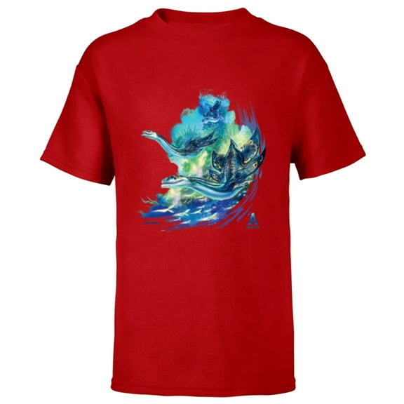 Avatar: The Way of Water Underwater Ilu Trio - Short Sleeve T-Shirt for Kids - Customized-Red