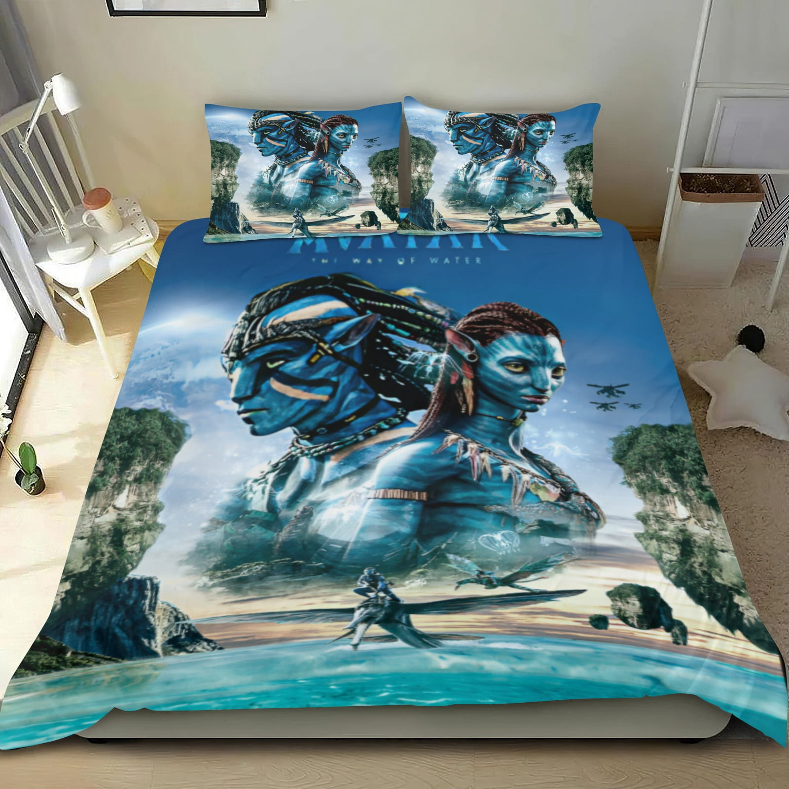 Avatar Themed Bed Sheet Set Three Piece Set 36x75 In ches Comfortable ...