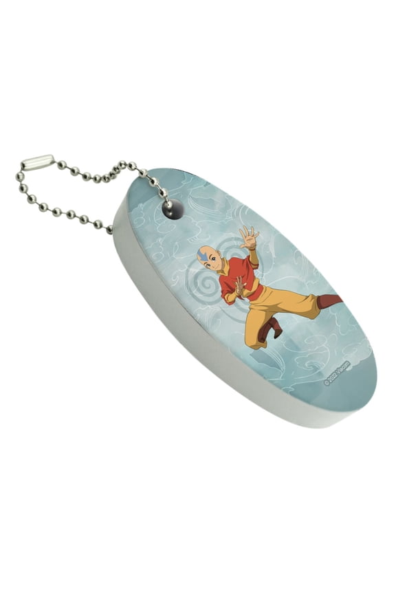 Avatar the Last Airbender Aang Floating Keychain Oval Foam Fishing Boat Buoy Key Float