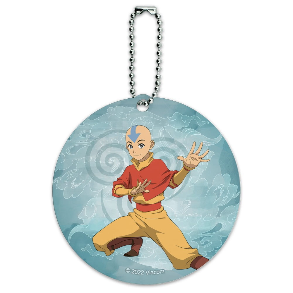 Avatar the Last Airbender Aang Round Luggage ID Tag Card Suitcase Carry ...