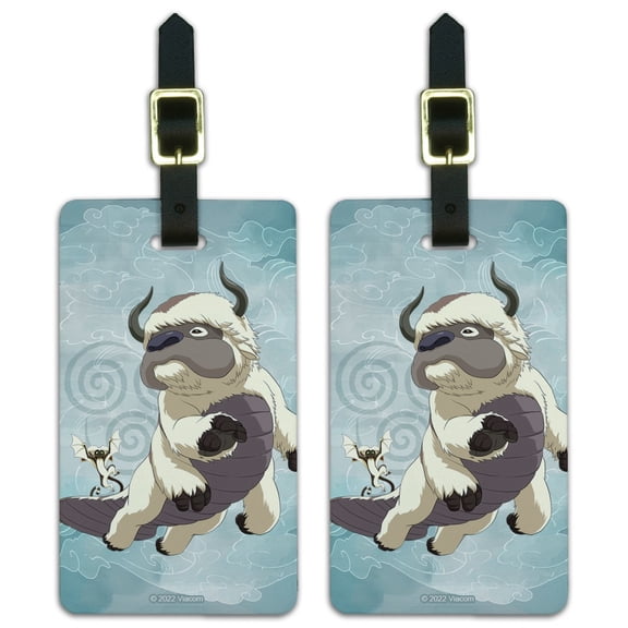 Avatar the Last Airbender Appa & Momo Luggage ID Tags Carry-On Cards - Set of 2