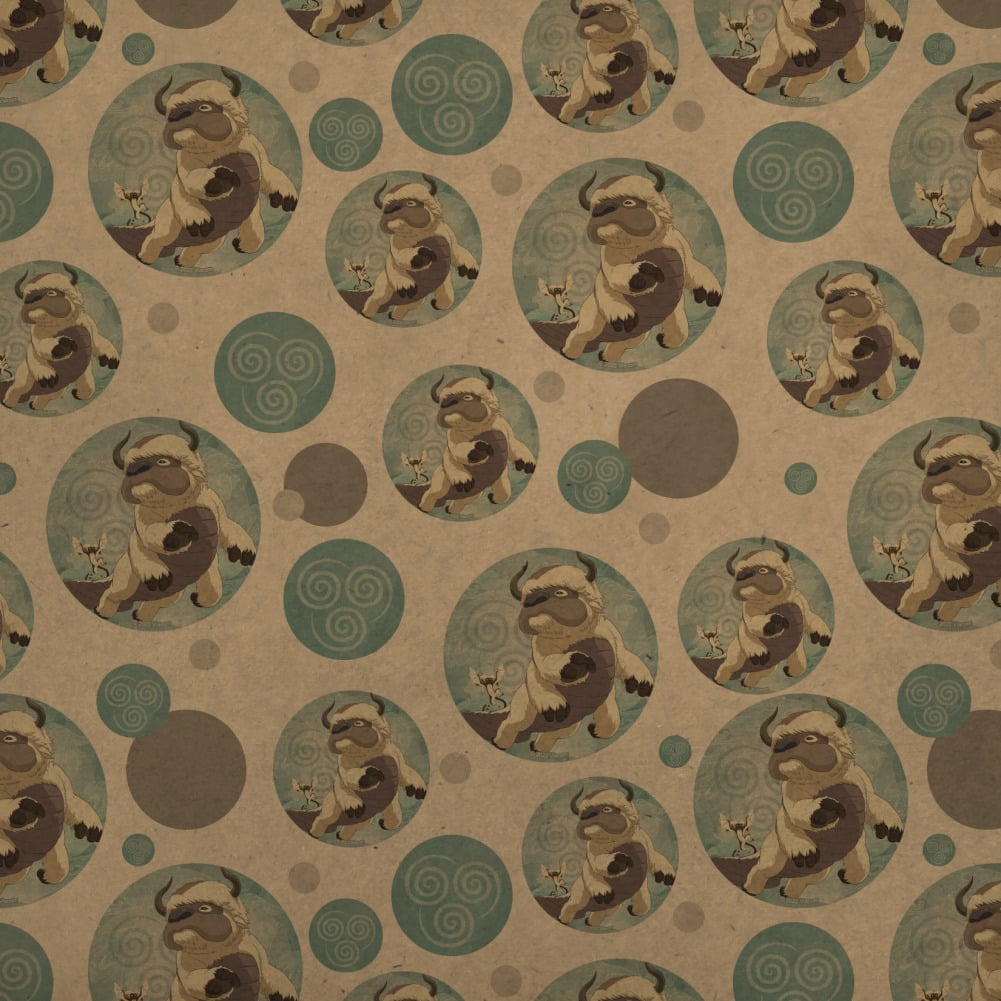 Avatar the Last Airbender Appa & Momo Premium Kraft Gift Wrap Wrapping Paper Roll